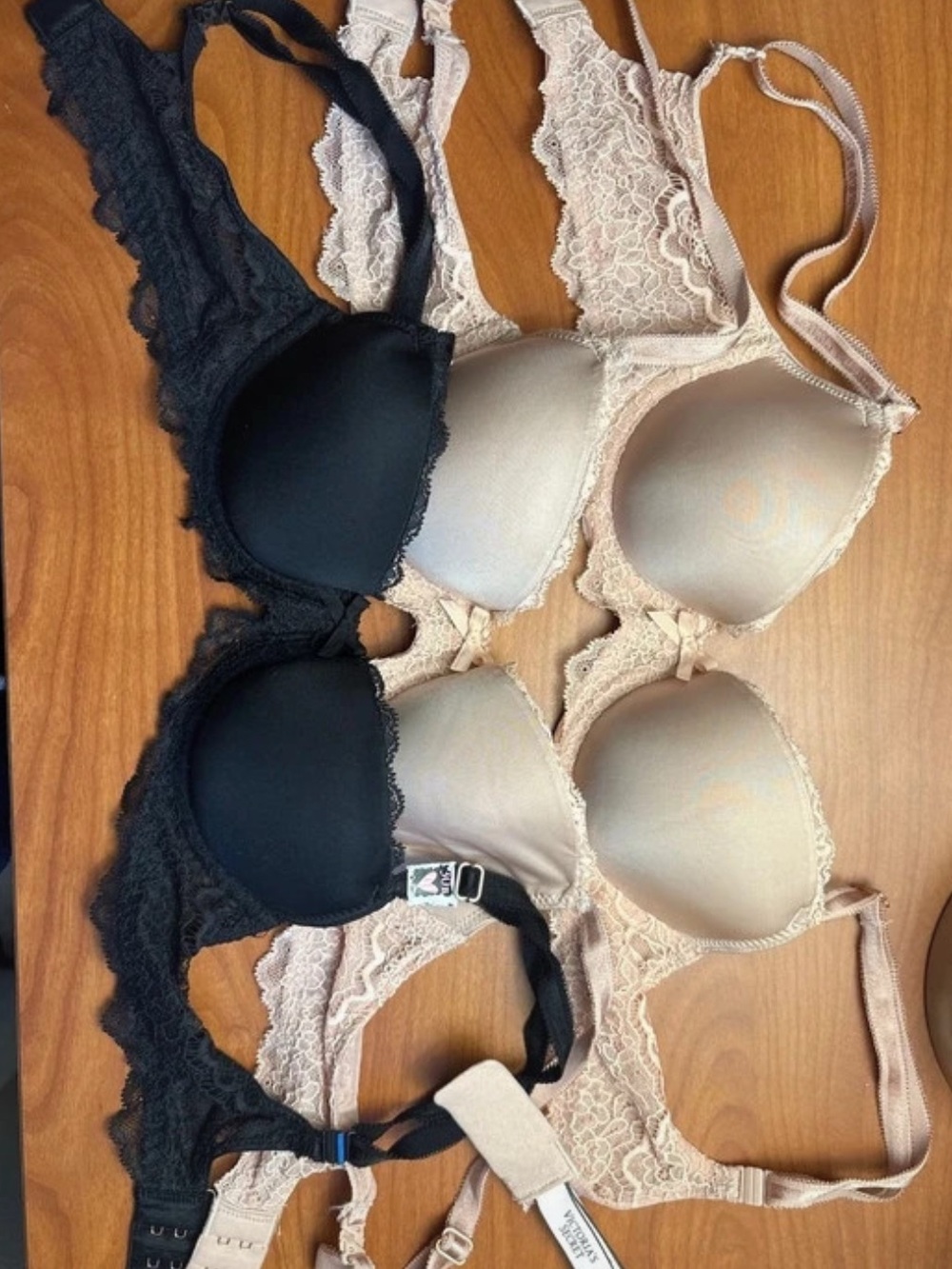 3 VS Dream Angel lined demi bras- 30B